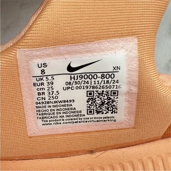 Nike Calm SE Sandals Womens 8 Apricot Agate Quilted Strap HJ9000-800 NWOB - Picture 13 of 14